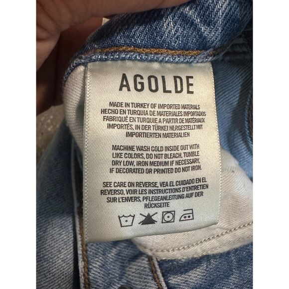 AGOLDE Los Angeles Womens Size 30 Light Wash High Rise Cropped Jeans - Picture 4 of 6